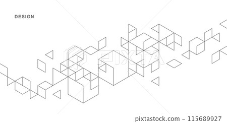 Abstract geometric technological background. Vector creative design. 115689927