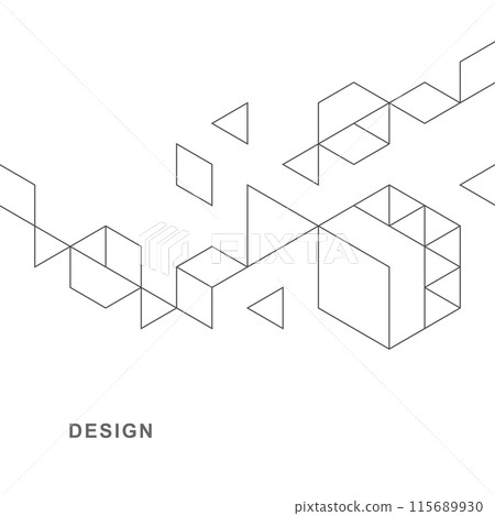 Abstract geometric technological background. Vector creative design. Abstract geometric technological background. Vector creative design. 115689930