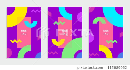 Abstract geometric technological company brochure. Vector business flyer. Abstract geometric technological company brochure. Vector business flyer. 115689962
