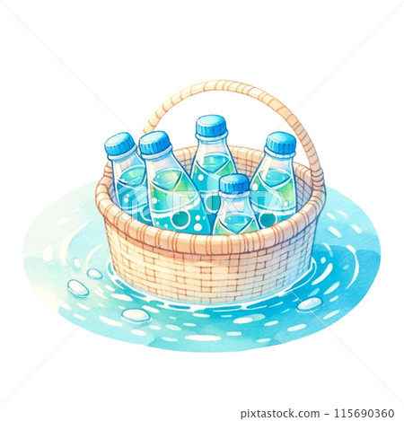 Ramune in a basket 115690360