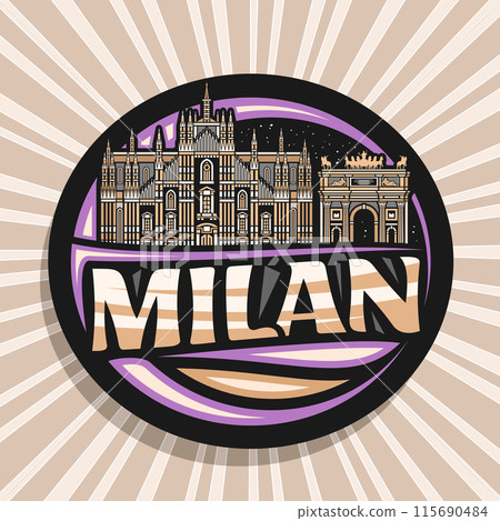 Vector logo for Milan Vector logo for Milan 115690484