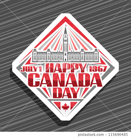 Vector logo for Canada Day Vector logo for Canada Day 115690485