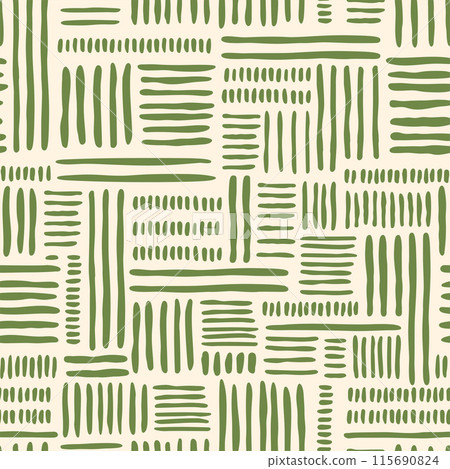 Green geometric tribal patchwork seamless pattern. Vector tropical wallpaper, African organic print Green geometric tribal patchwork seamless pattern. Vector tropical wallpaper, African organic print 115690824