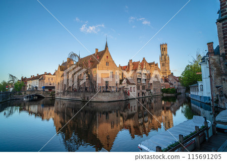 Belgium, Bruges, Dijver Canal Belgium, Bruges, Dijver Canal 115691205