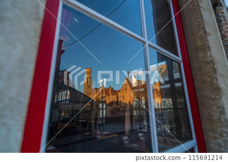 Belgium, Bruges, Dijver Canal 115691214