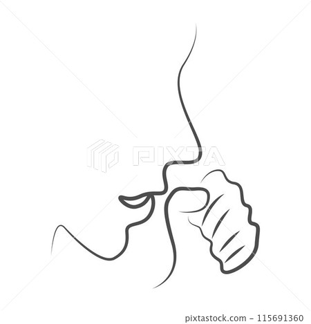 Cough icon design template 115691360