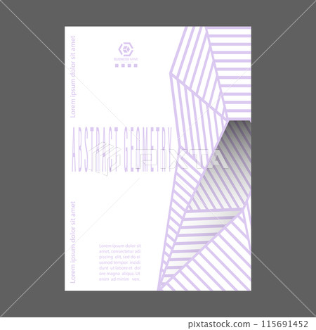 The idea of abstract geometry. Template for creative design of a cover, booklet or brochure. The template of the corporate layout of the corporate identity 115691452