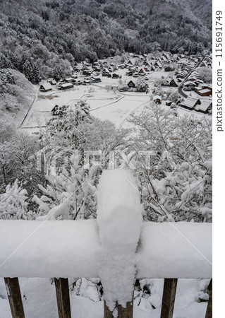 Winter World Heritage Site Shirakawa Village Heavy Snowfall 115691749