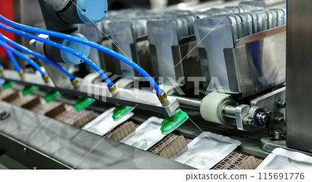 Aluminium Foil Bag Packaging at Industrial Modern machine for packaging line 115691776