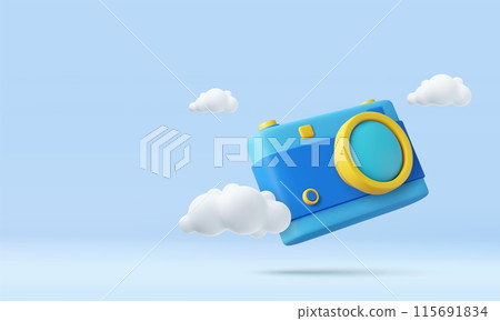 3D icon of Photo camera 3D icon of Photo camera 115691834