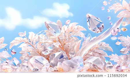 粉紅色和藍色的和諧 115692034