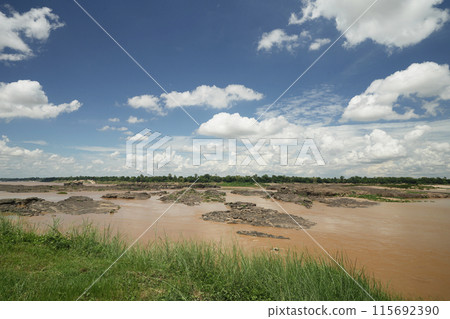 Rocks in the Mekong River Ubon Ratchathani Rocks in the Mekong River Ubon Ratchathani 115692390