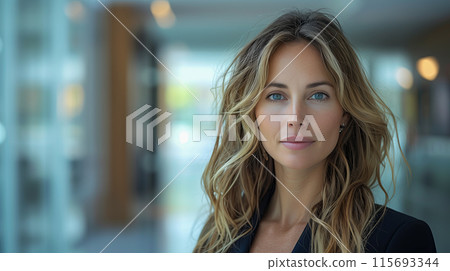 Portrait of a beautiful businesswoman in smart business suit 115693344