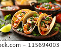 Close-Ups of Popular Hispanic Dishes Like Tacos for Hispanic Heritage Month 115694003