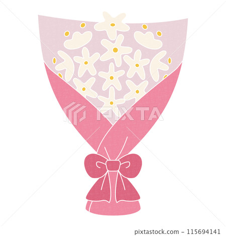 簡單的花束插畫，圖標素材 115694141