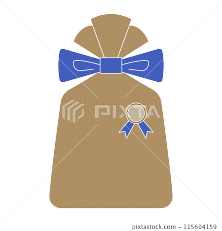 包裝好的禮物、包裝袋、圖示材料的插圖 115694159