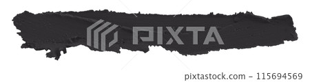 Black plasticine brush isolated on white background. Black plasticine brush isolated on white background. 115694569