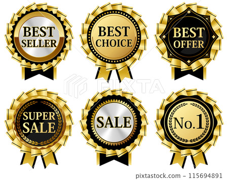 6 件組豪華促銷花圈風格標誌 6 件組豪華促銷花圈風格標誌 115694891