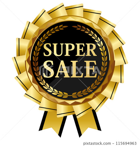 A luxurious promotional rosette-style emblem 115694963