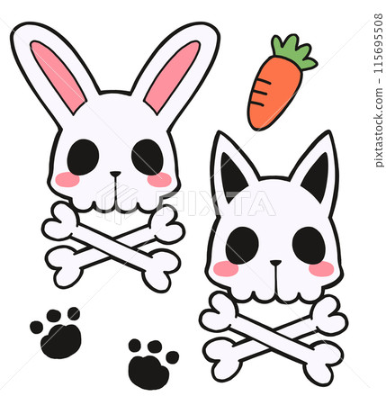 Animal skull set 115695508