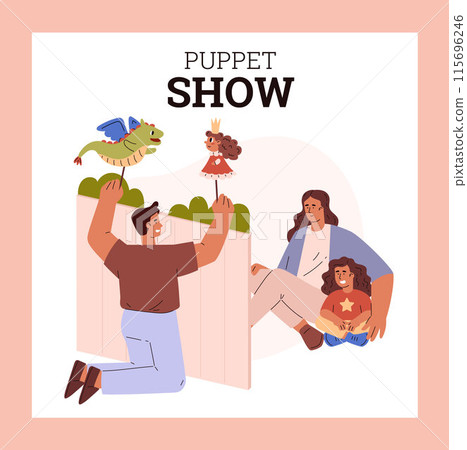 Family puppet show. 115696246