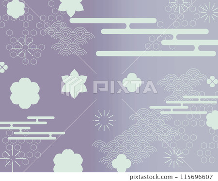 美麗的日式圖案素材 美麗的日式圖案素材 115696607