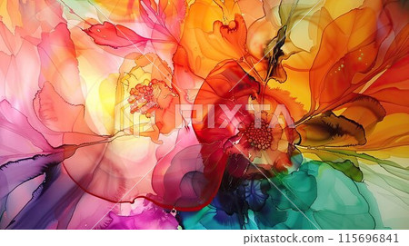 Abstract painting in alcohol ink Abstract painting in alcohol ink 115696841