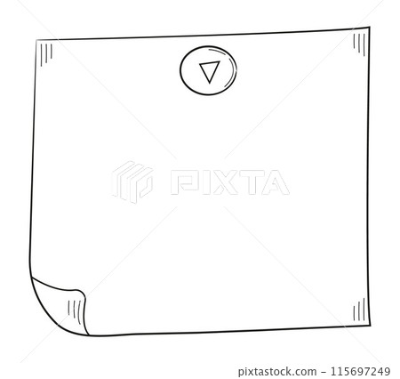 Weekly planner and blank sheets of paper in a doodle style. Pages for To-Do lists, 115697249