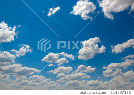 blue sky covered white clouds 115697556