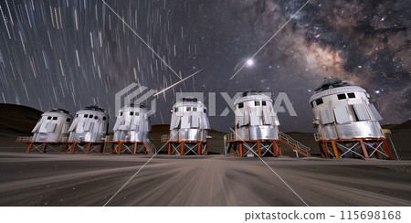 Low light style image of an Observatory at night. 115698168