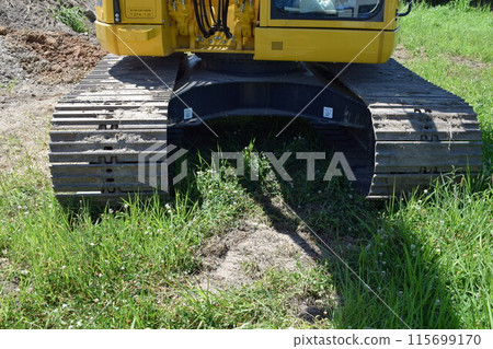Construction machinery at civil construction site 115699170