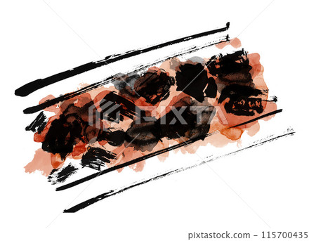 Hand-drawn Japanese-style brush illustration material of charcoal fire Hand-drawn Japanese-style brush illustration material of charcoal fire 115700435