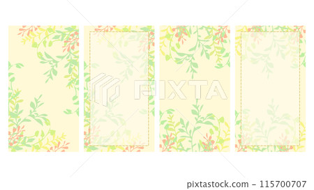 Pastel colored plant frame for smartphones Pastel colored plant frame for smartphones 115700707