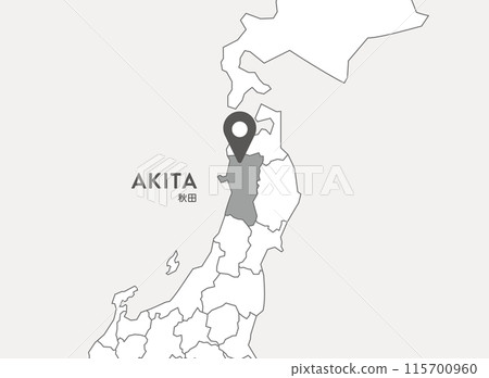 秋田縣 秋田地圖 115700960