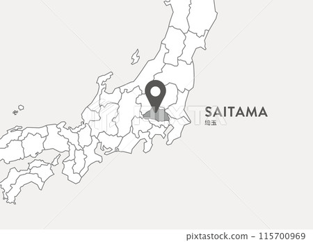Saitama Prefecture Saitama Map 115700969