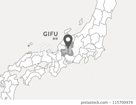 Gifu Prefecture Gifu Map 115700979