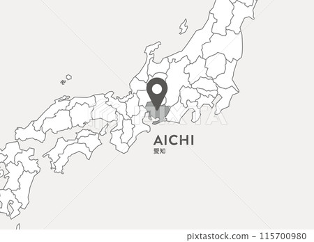 Aichi Prefecture Aichi Map 115700980