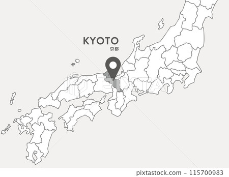 Kyoto Prefecture Kyoto Map 115700983