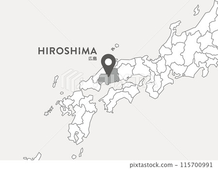 廣島縣 廣島地圖 廣島縣 廣島地圖 115700991