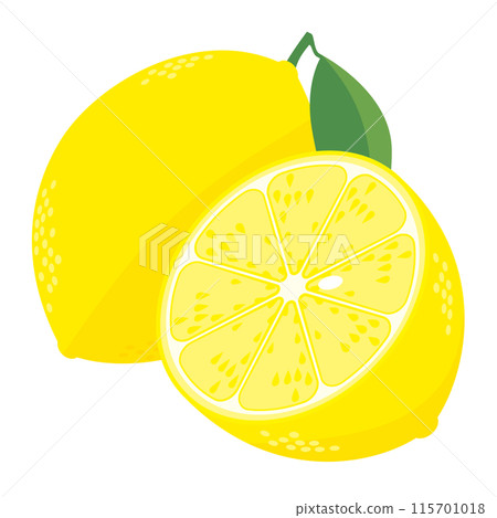 Lemon illustration color no lines 115701018