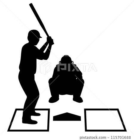 A left-handed batter standing in the batter's box 115701688