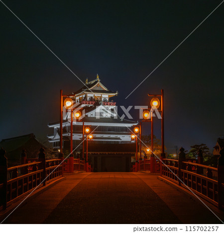 Illuminated Kiyosu Castle night view 115702257