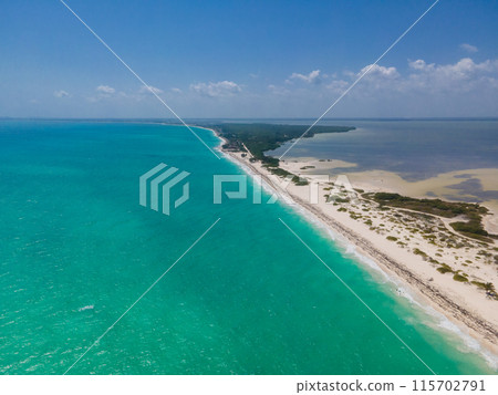 Drone view of Isla Blanca, Mexico Drone view of Isla Blanca, Mexico 115702791