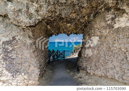 Natural cavern door at Punta Sur, Isla Mujeres Natural cavern door at Punta Sur, Isla Mujeres 115703090