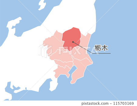 Tochigi Prefecture Tochigi Map 115703169