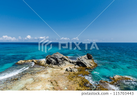 Scenic view of Caribbean Ocean at Punta Sur, Isla Mujeres 115703443