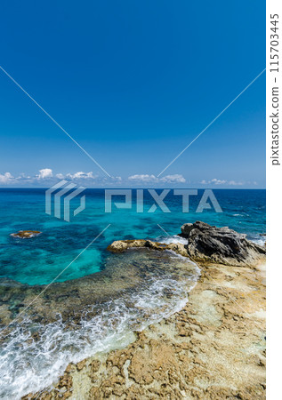 Scenic view of Caribbean Ocean at Punta Sur, Isla Mujeres 115703445