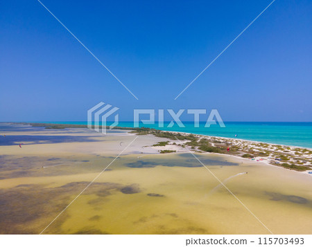 Drone view of Isla Blanca, Mexico Drone view of Isla Blanca, Mexico 115703493