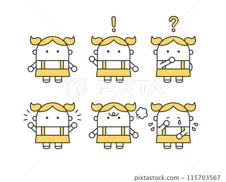 簡單可愛的女孩插畫集 簡單可愛的女孩插畫集 115703567