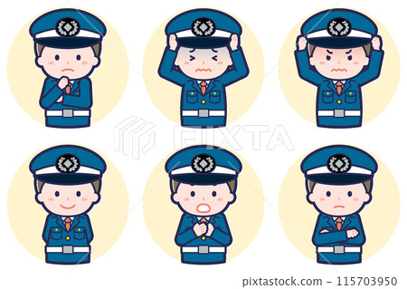 Male security guard pose set_05 115703950